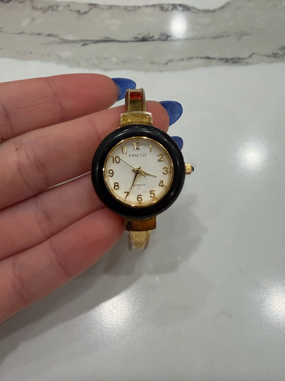 exactly vintage gold bangle bracelet watch